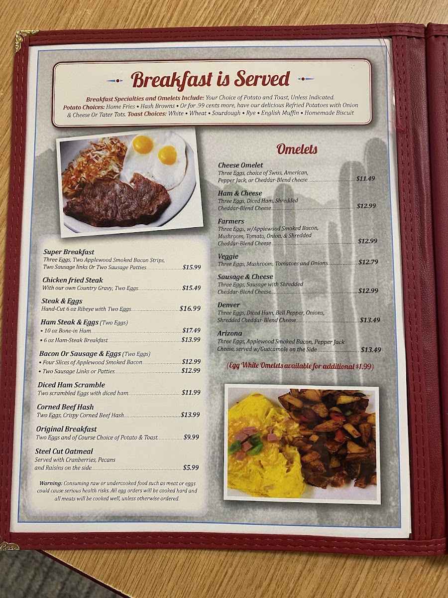 Mountain Quail Cafe Menu - Image 1